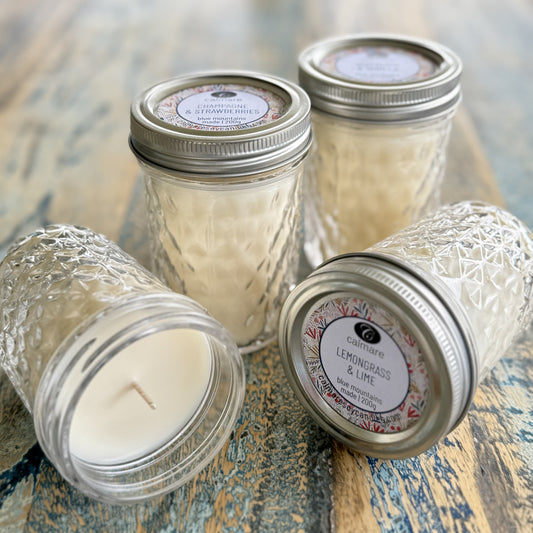 e. Reuse Repurpose - Mason Jar Candle