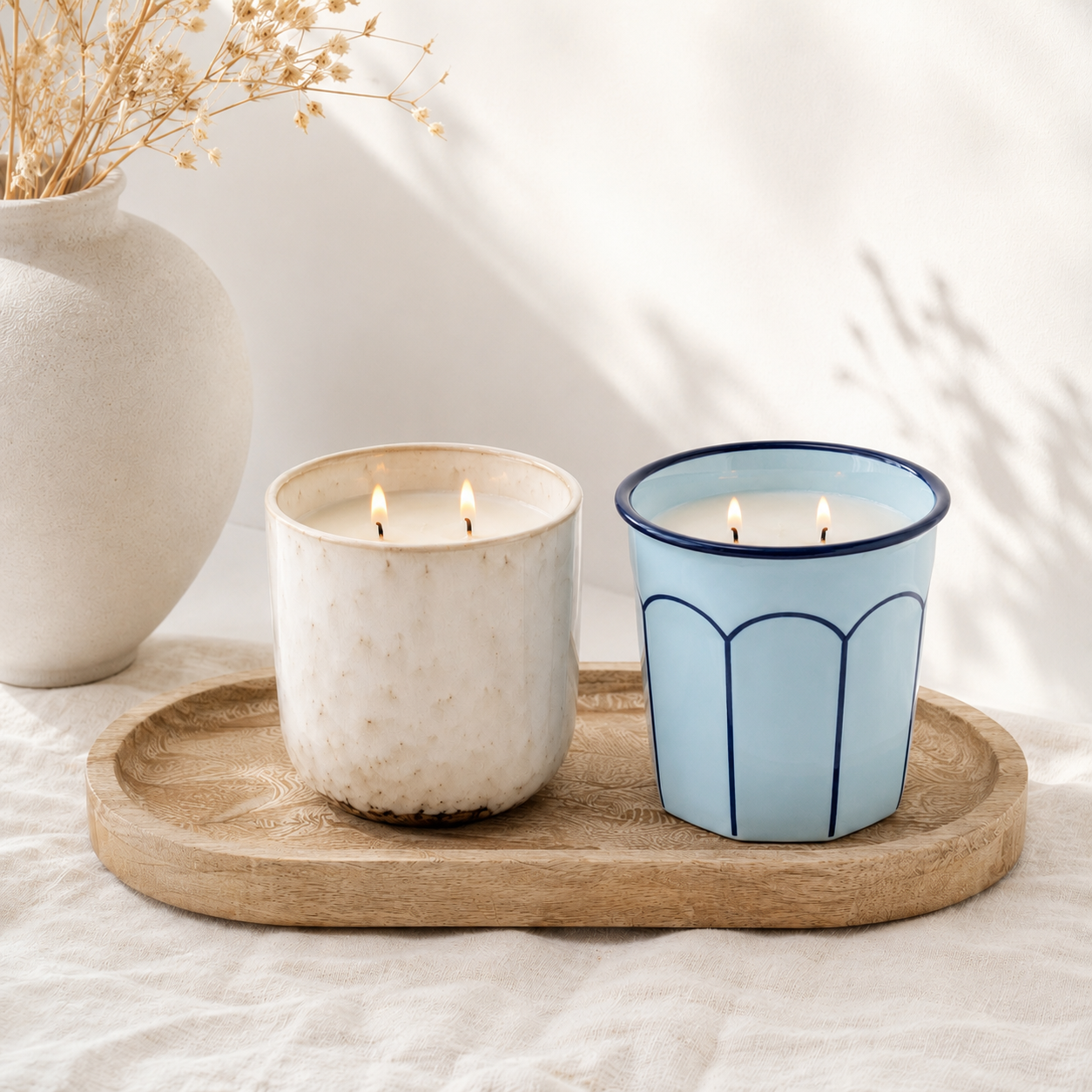 f. Reuse Repurpose - Ceramic Planter Candle