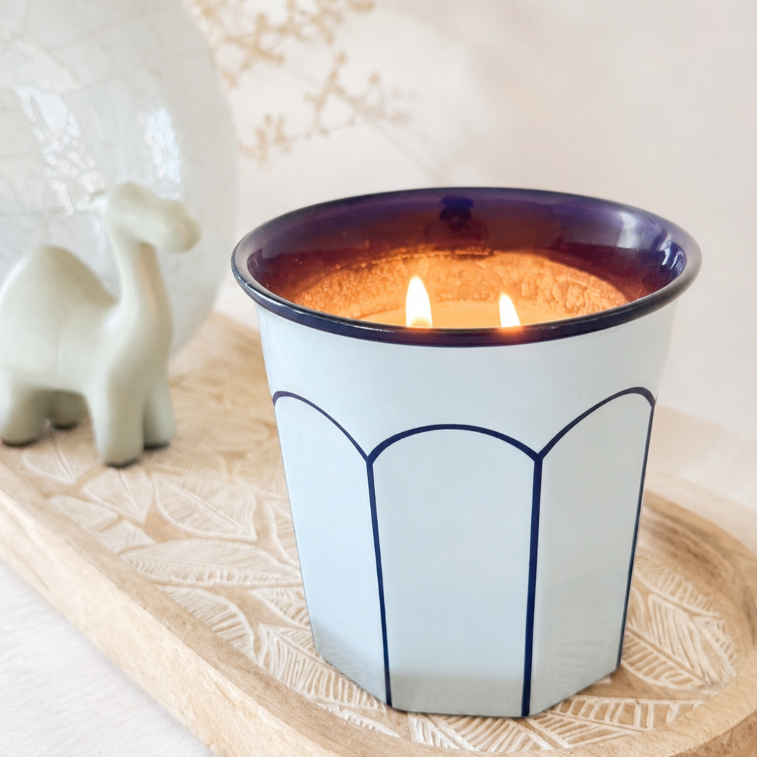 f. Reuse Repurpose - Ceramic Planter Candle