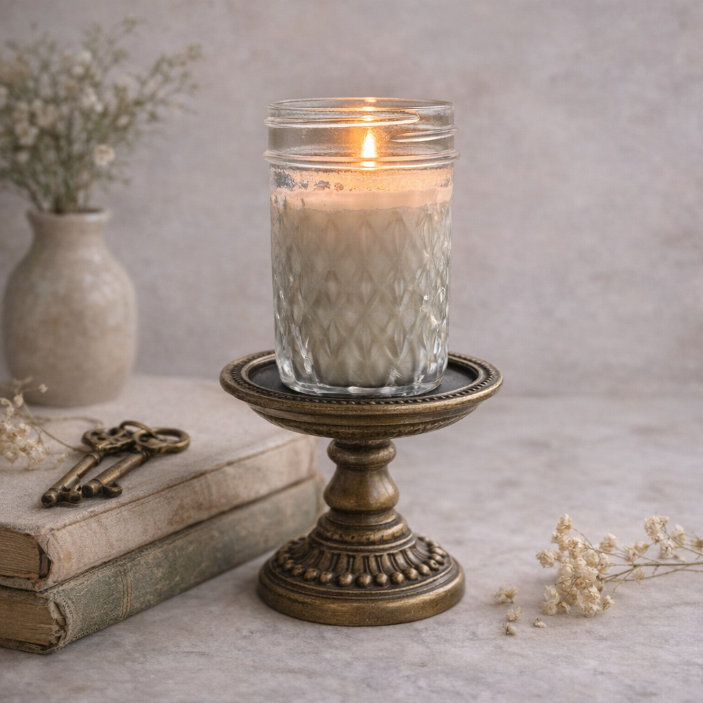 e. Reuse Repurpose - Mason Jar Candle