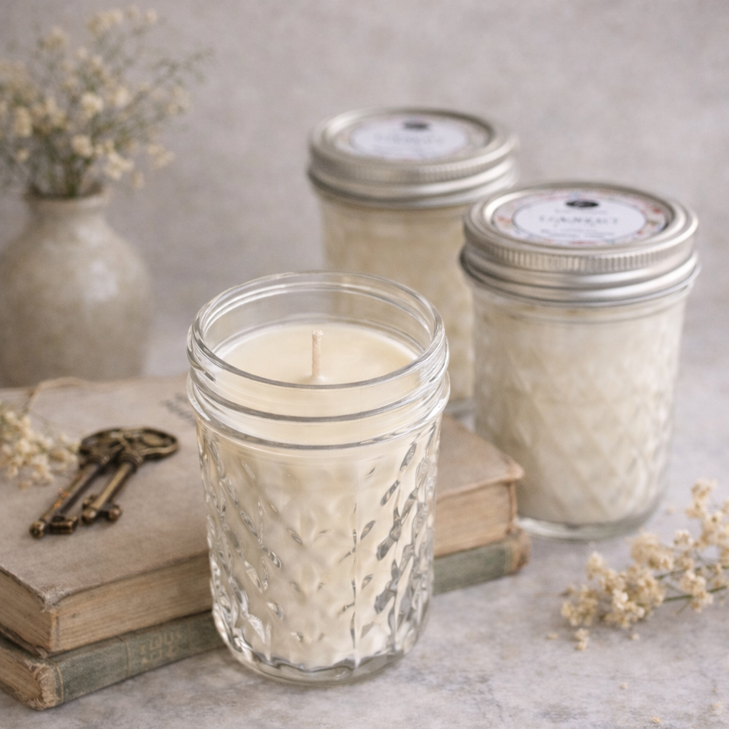 e. Reuse Repurpose - Mason Jar Candle